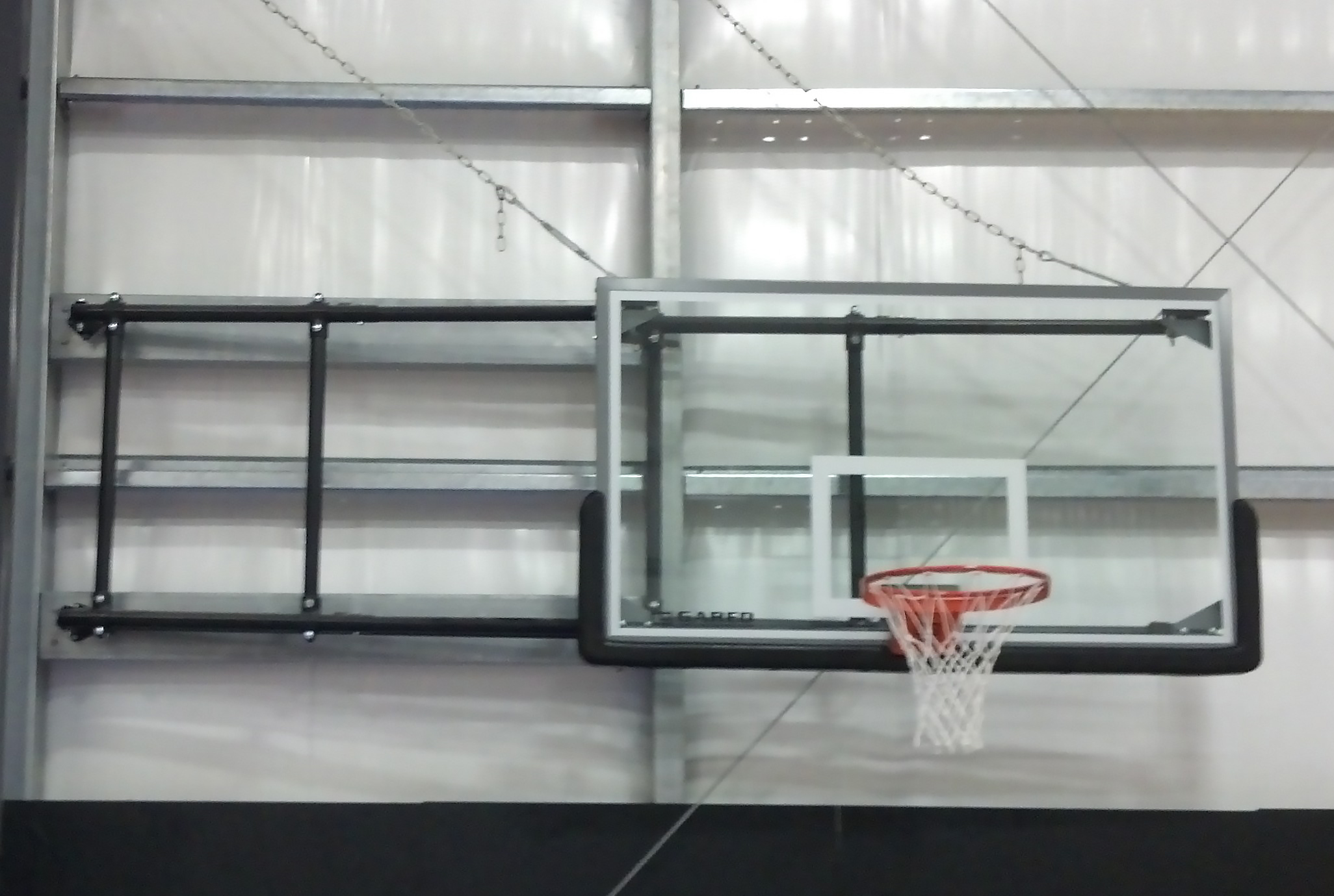 basketball hoop mounted